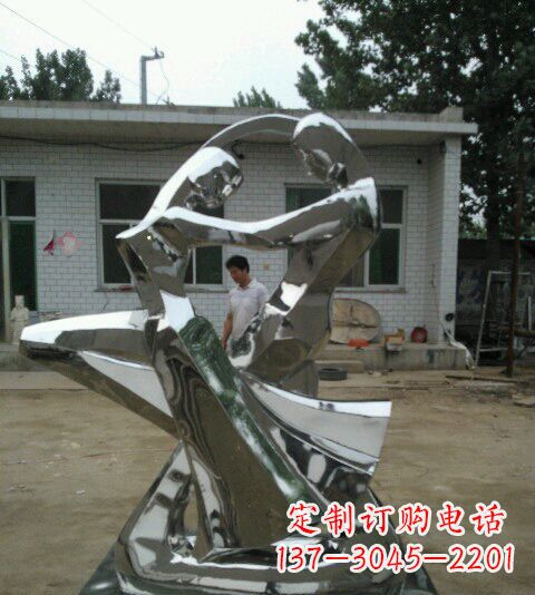 宁德浪漫的不锈钢情侣雕塑