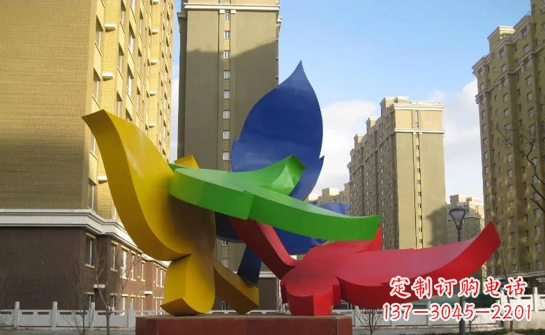 宁德不锈钢树叶景观雕塑美丽而精致