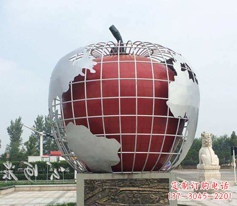 宁德不锈钢水果雕塑艺术品精美绝伦
