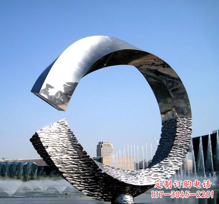 宁德不锈钢水景圆环雕塑艺术与美的结合