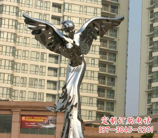 宁德不锈钢天使雕塑传递温暖的祝福