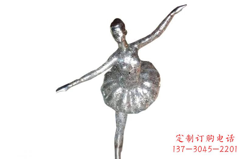 宁德不锈钢跳芭蕾的女孩雕塑