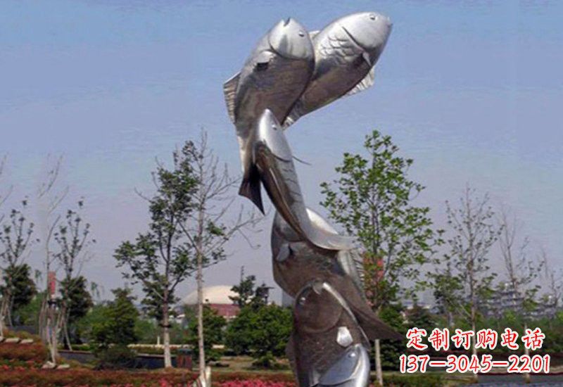宁德不锈钢跳跃的鲤鱼雕塑
