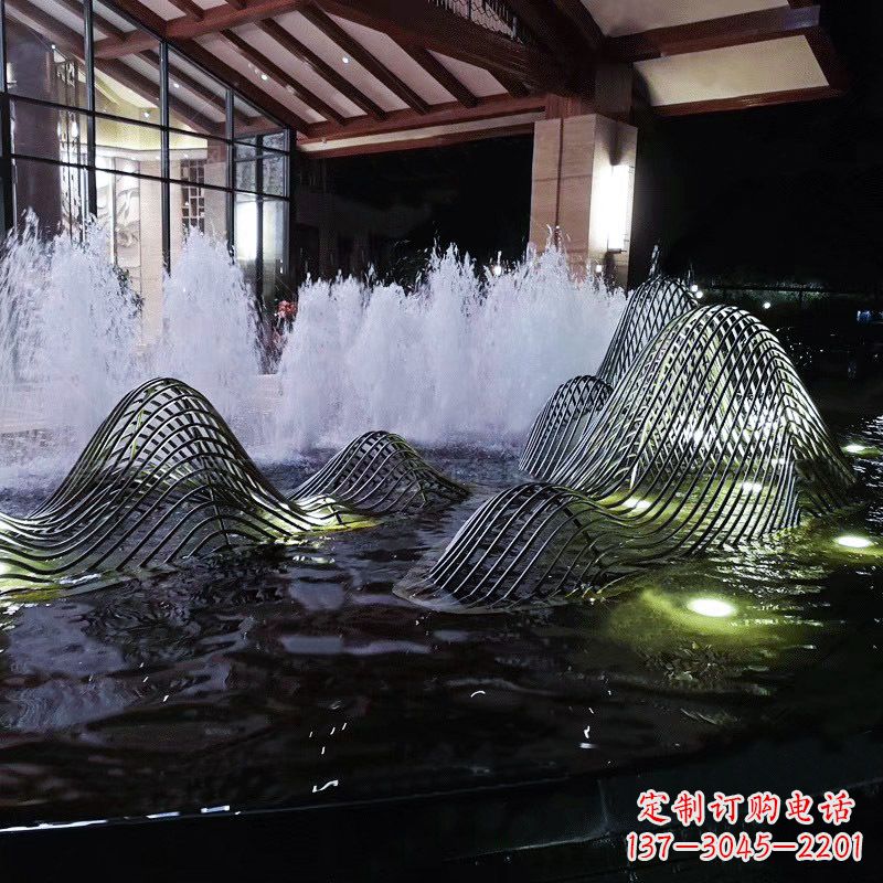 宁德不锈钢铁艺水景假山精美雕塑艺术