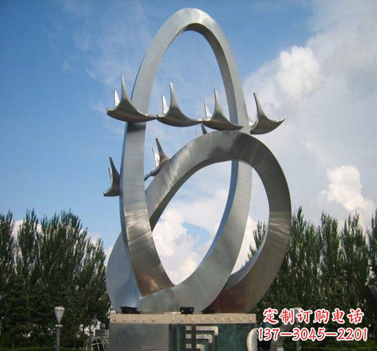 宁德大雁飞翔——不锈钢现代大雁雕塑