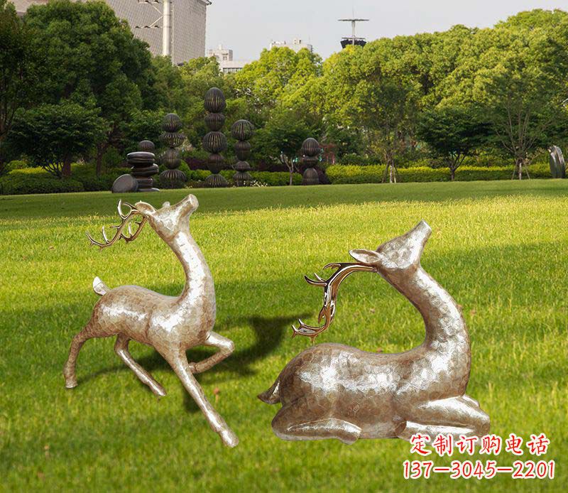 宁德不锈钢麋鹿雕塑彰显艺术精美
