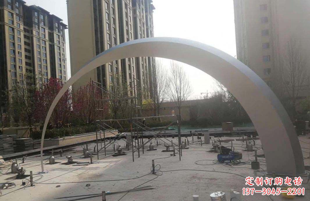 宁德不锈钢小区拱门雕塑美化环境