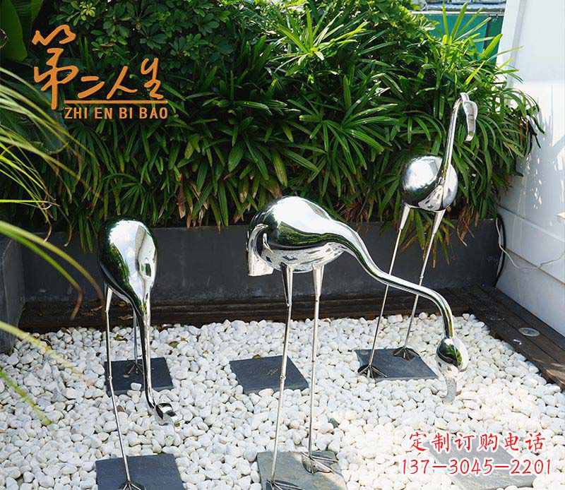 宁德不锈钢仙鹤雕塑象征着吉祥和美景