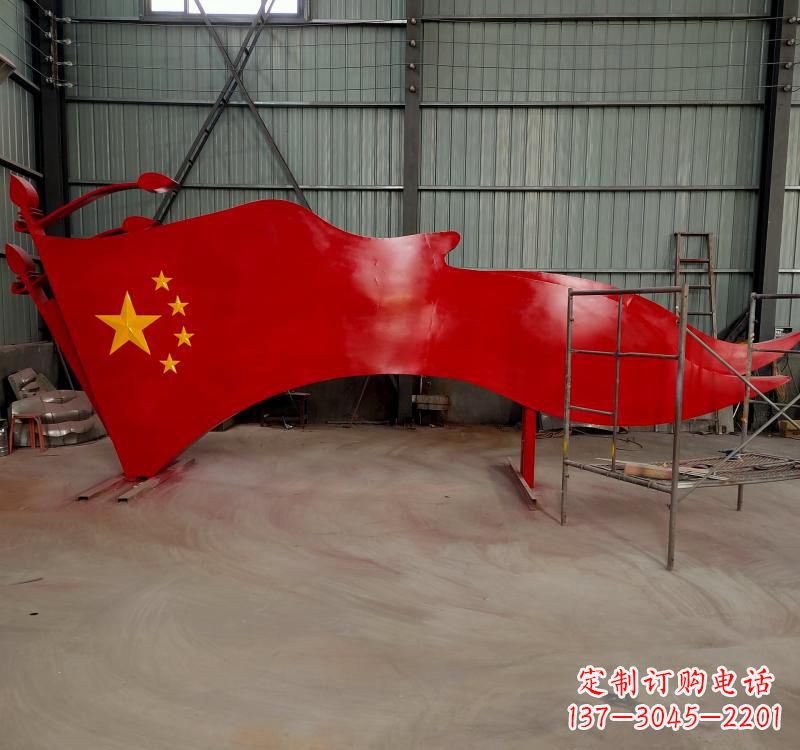 宁德不锈钢校园党旗雕塑传承红色基因