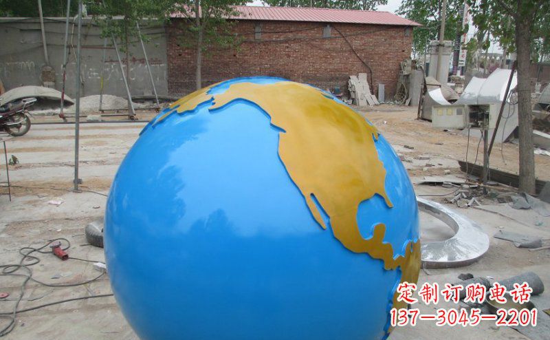 宁德不锈钢校园地球雕塑象征着全球友好