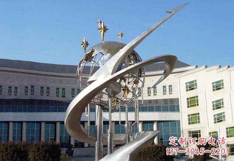 宁德不锈钢校园地球雕塑——展示地球之美
