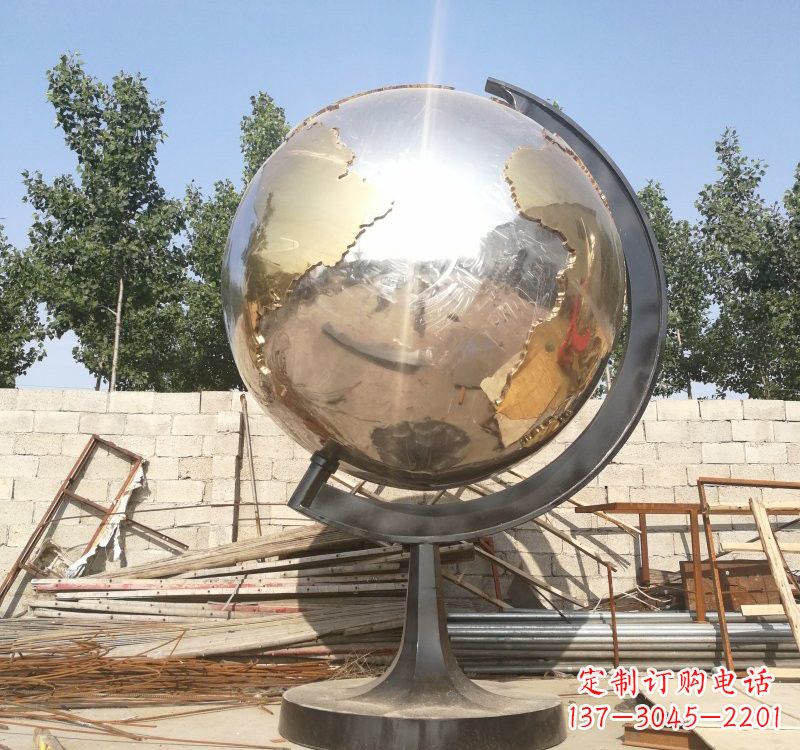 宁德不锈钢校园地球仪雕塑校园精神体现