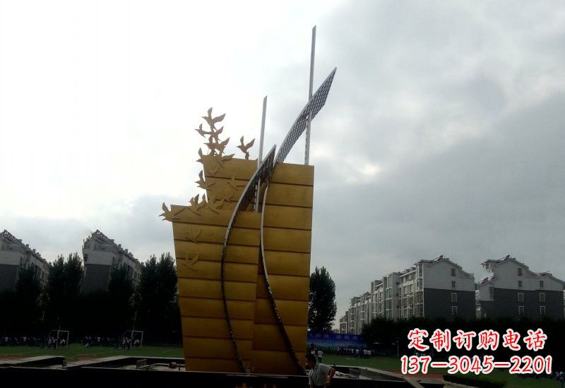 宁德不锈钢校园帆船雕塑引领新时代