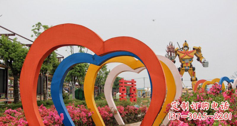 宁德不锈钢心形拱门雕塑——浪漫之门