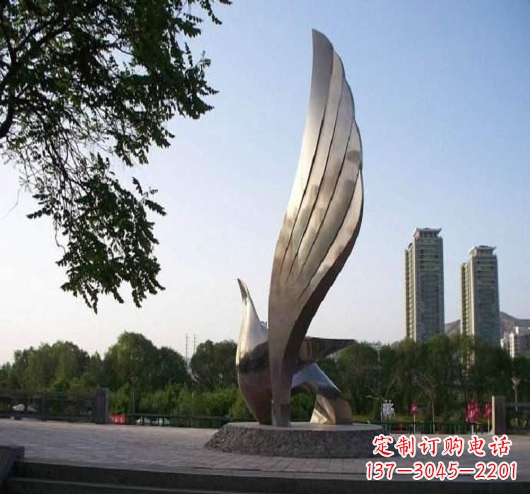 宁德精美的不锈钢翅膀雕塑