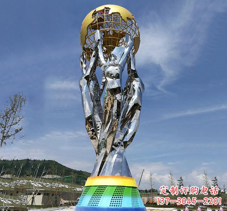 宁德不锈钢艺术地球仪雕塑精美的艺术装置