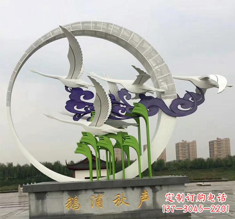 宁德不锈钢艺术——仙鹤雕塑