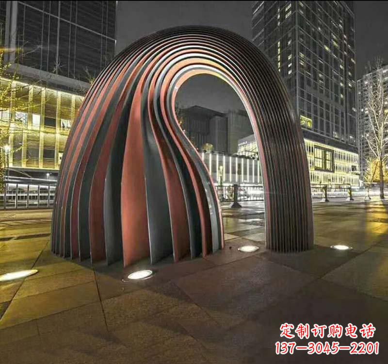 宁德不锈钢异形拱门雕塑精致古典风格