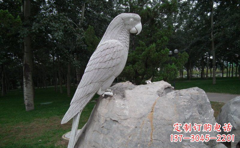 宁德不锈钢鹦鹉精美的雕塑艺术