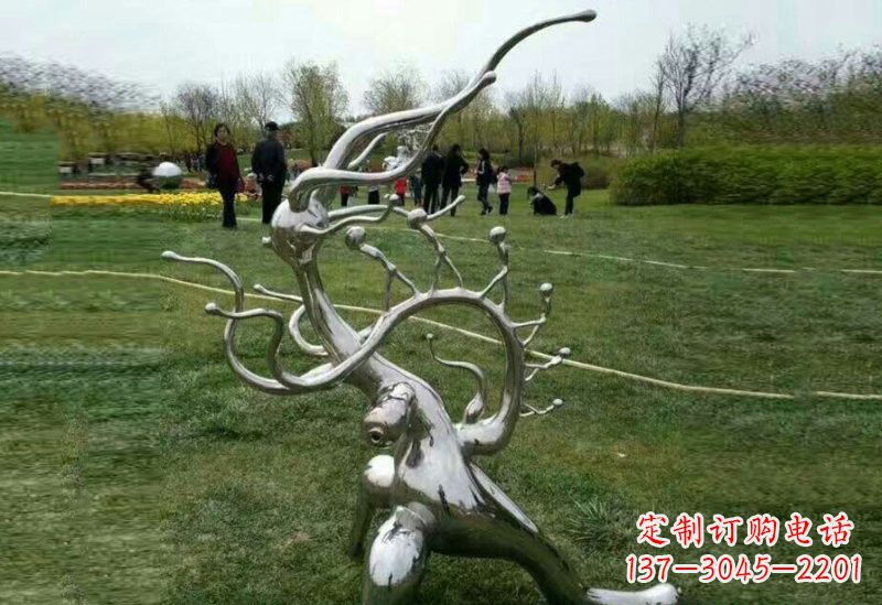 宁德不锈钢树枝雕塑精美的艺术装饰