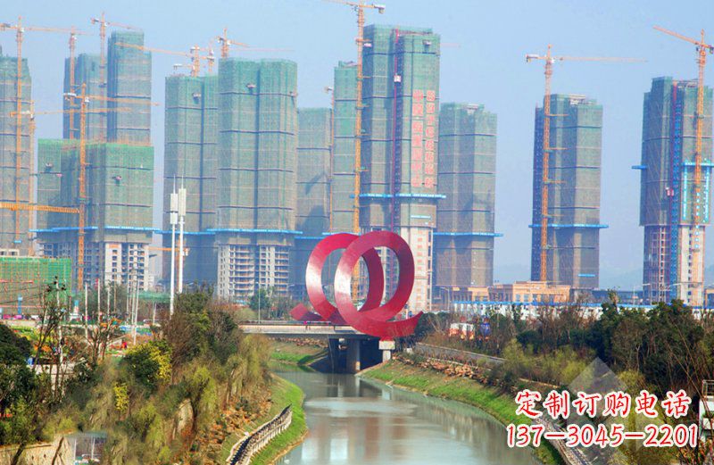 宁德精美不锈钢圆环雕塑