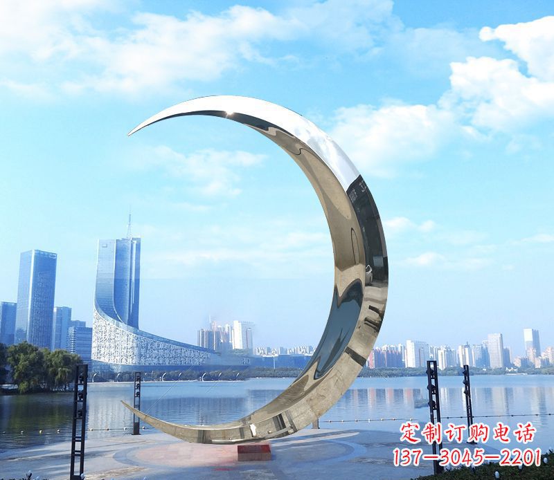 宁德不锈钢月亮雕塑象征着美丽的月亮