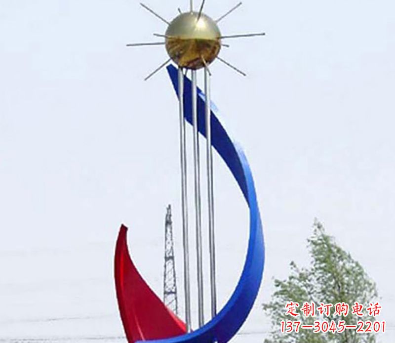 宁德流动的美——不锈钢飘带雕塑