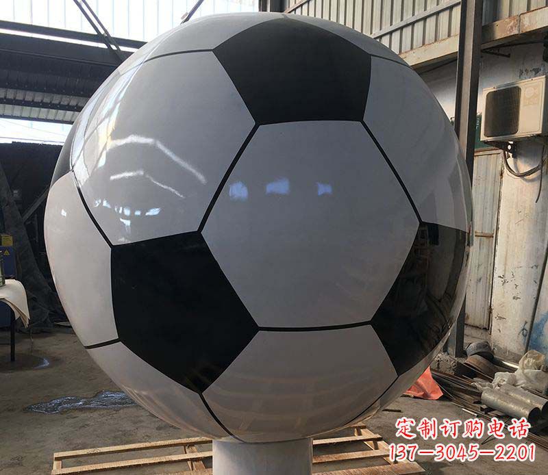 宁德不锈钢足球雕塑精美的艺术品