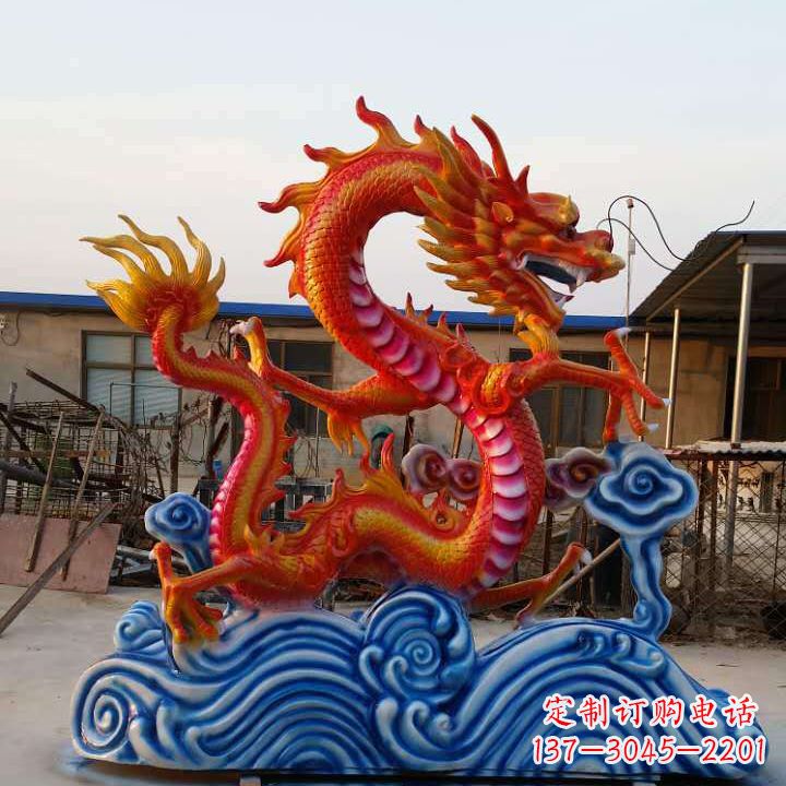 宁德彩绘龙神兽动物铜雕