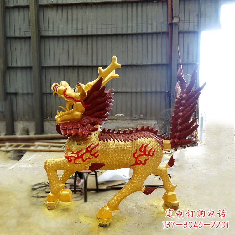 宁德精美麒麟铜雕塑