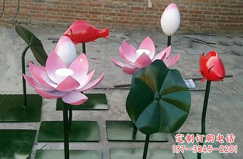 宁德彩色不锈钢鲤鱼雕塑传承古典文化的艺术之作