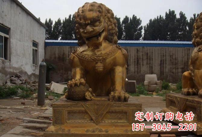 宁德静谧的狮子雕塑精美的工艺与精神传承