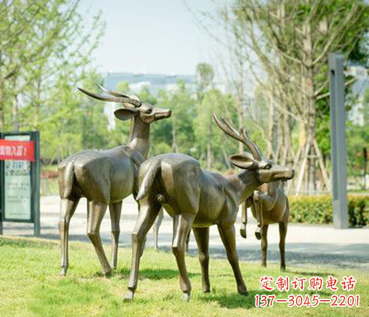 宁德藏羚羊公园羚羊铜雕