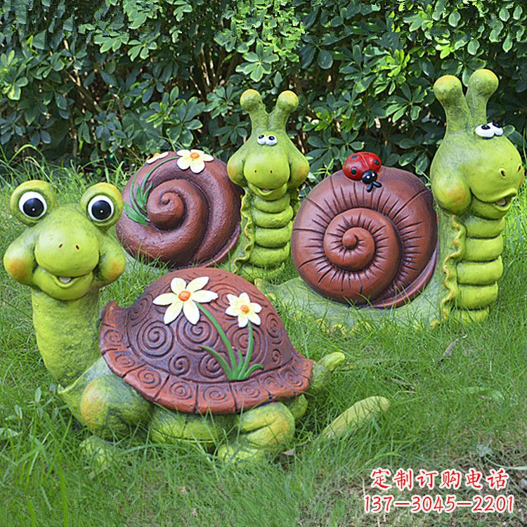 宁德蜗牛雕塑——精致的草坪小动物装点