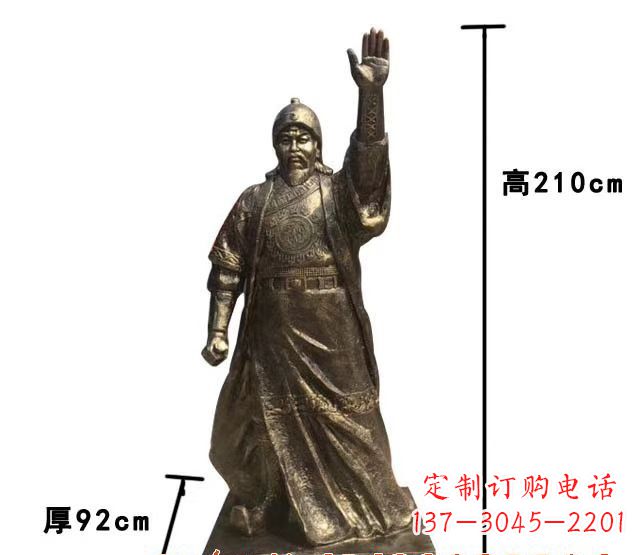 宁德成吉思汗象征蒙古民族英雄气概的铜雕