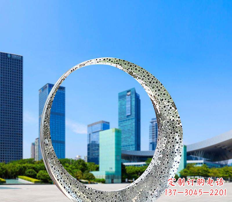 宁德美丽圆环——不锈钢灯饰雕塑