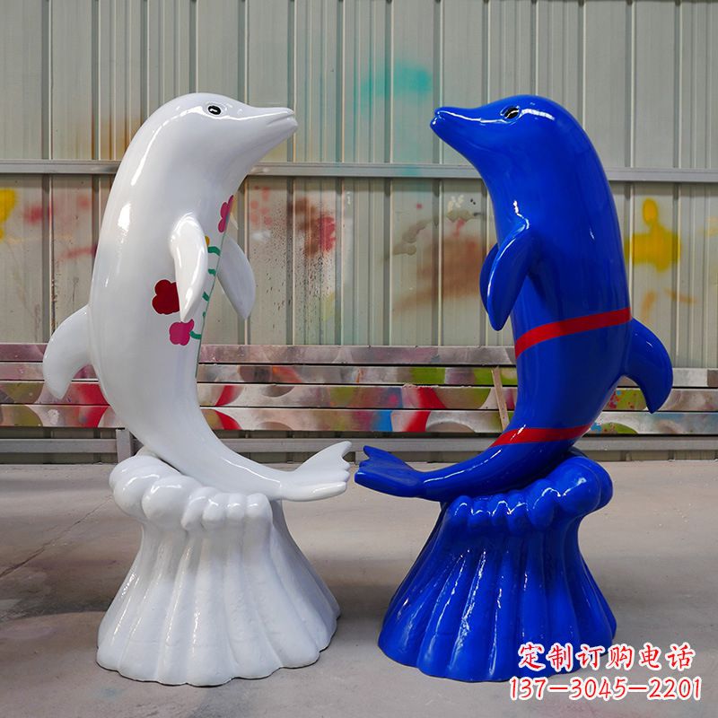 宁德海豚雕塑美丽的景观装置