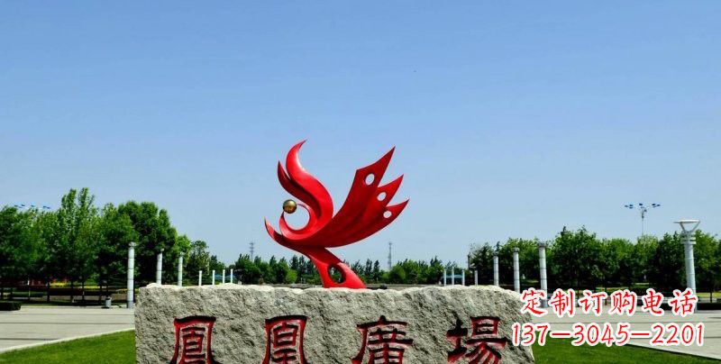 宁德不锈钢凤凰雕塑奔放优雅的艺术之作