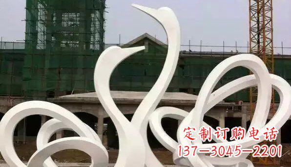 宁德不锈钢天鹅雕塑给人以美丽的感受