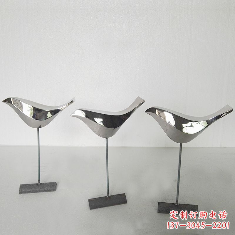 宁德抽象块面不锈钢鸽子插件