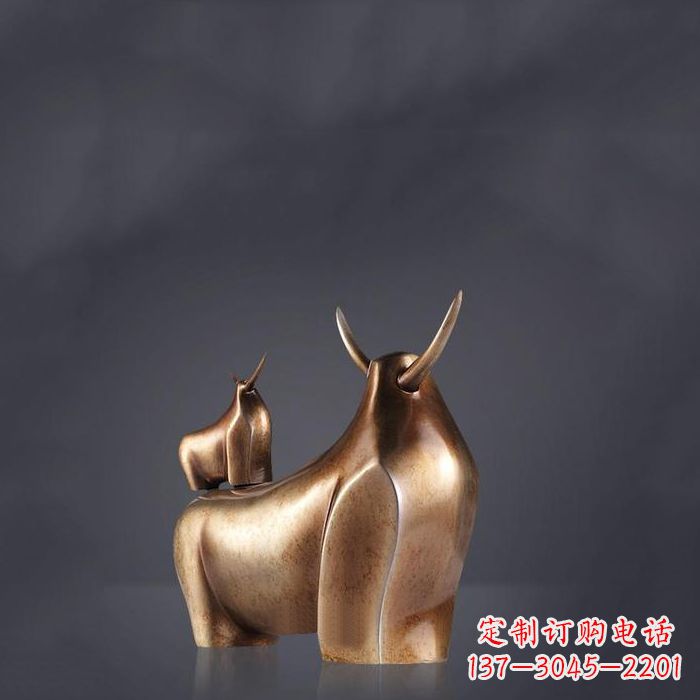 宁德精美不锈钢生肖牛雕塑