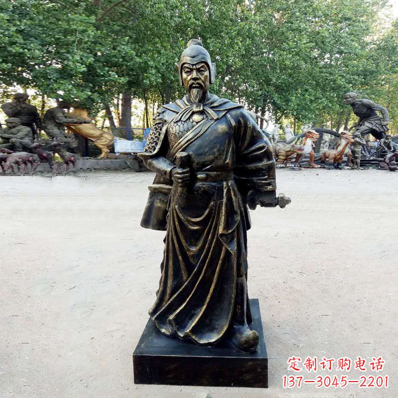 宁德李靖--初唐著名人物仿铜雕塑像
