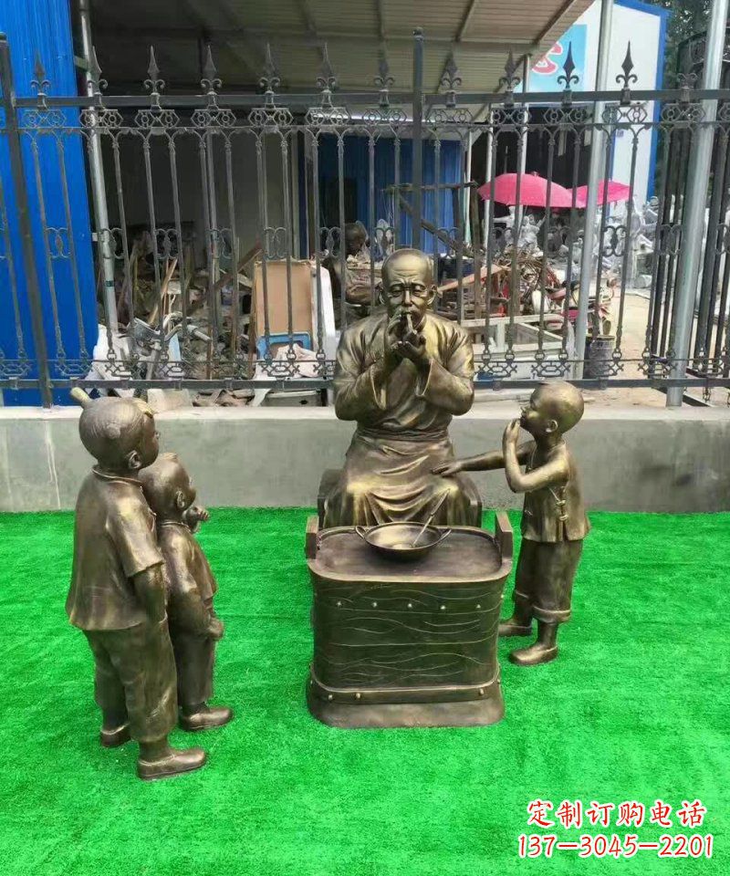 宁德传统糖人铜雕——赞美传统文化的艺术精品