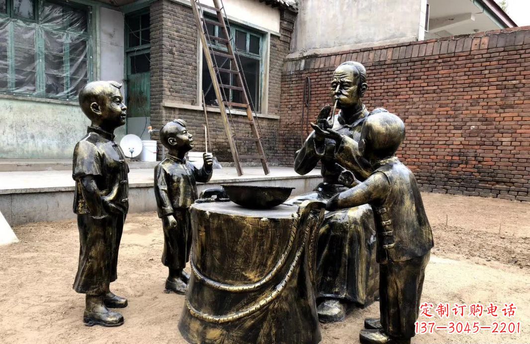 宁德吹糖人民俗铜雕12