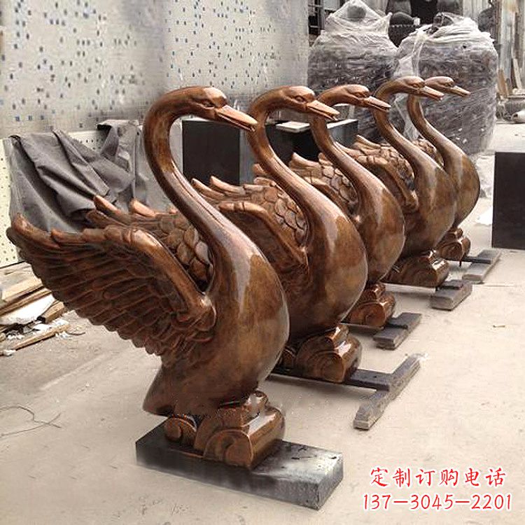 宁德精美纯铜喷水天鹅雕塑