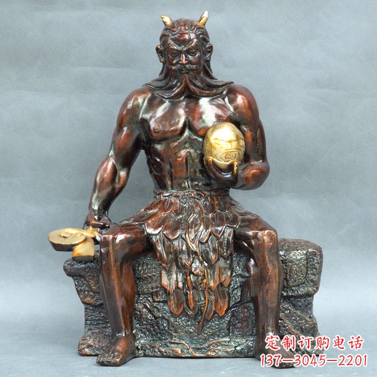 宁德神农大帝坐姿雕塑像