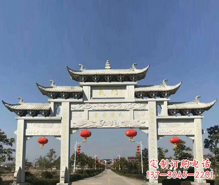 宁德传承百年,村口牌楼雕塑的历史