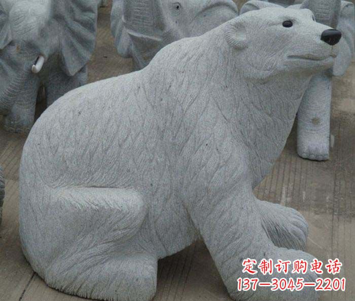 宁德精美大理石雕刻的北极熊