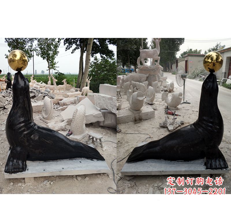 宁德大理石海豹雕塑