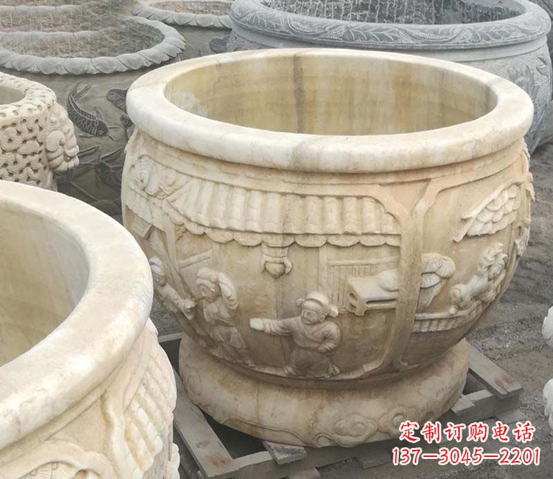 宁德雕刻精美的大理石儿童水缸